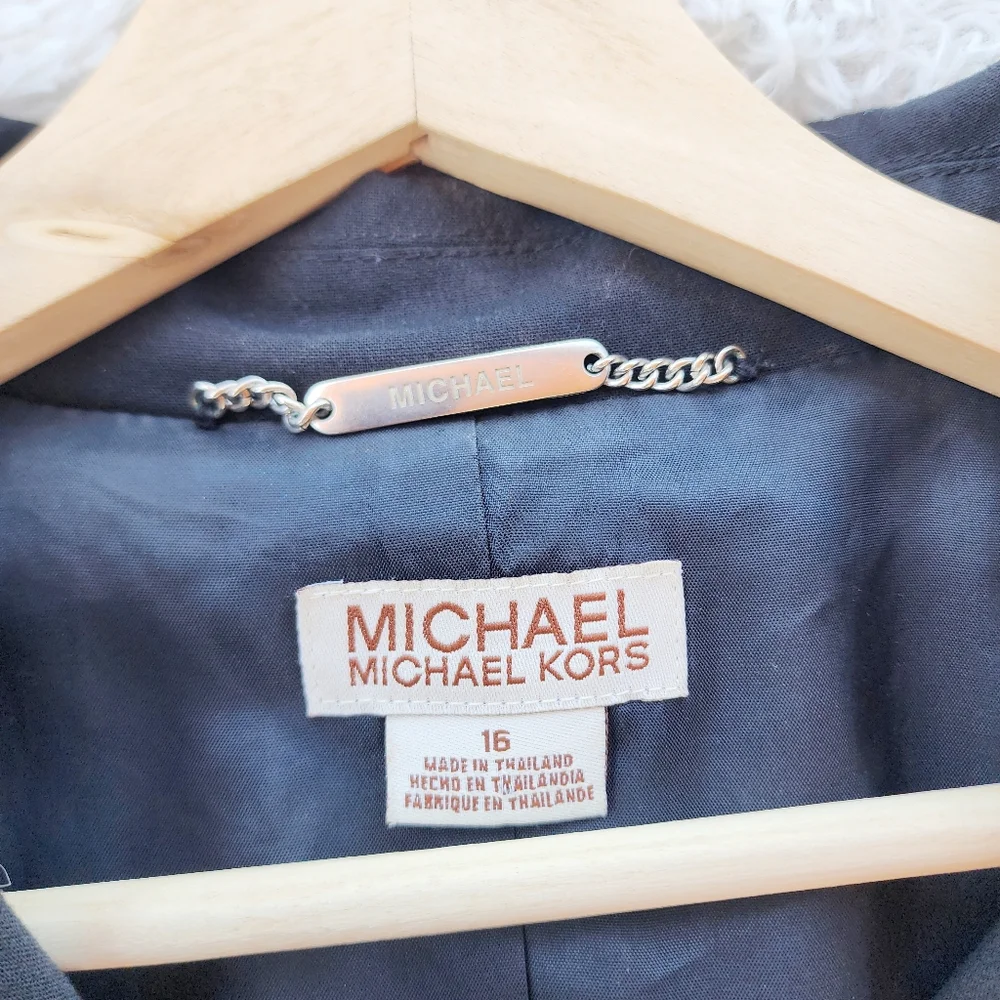 Michael‎ Kors Womens Black Double Button Blazer